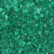 Matubo MiniDuo kralen 4x2.5mm Transparent - emerald